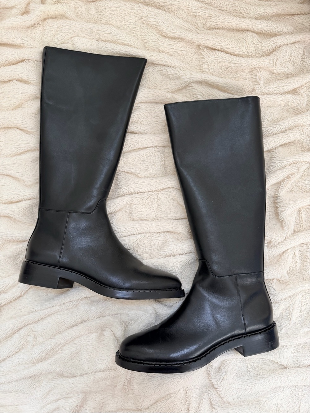NIB Reformation Nancy knee-high boots black leather Sz 10